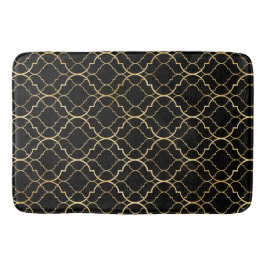 Marokkanisch in Schwarz und Gold Badematte