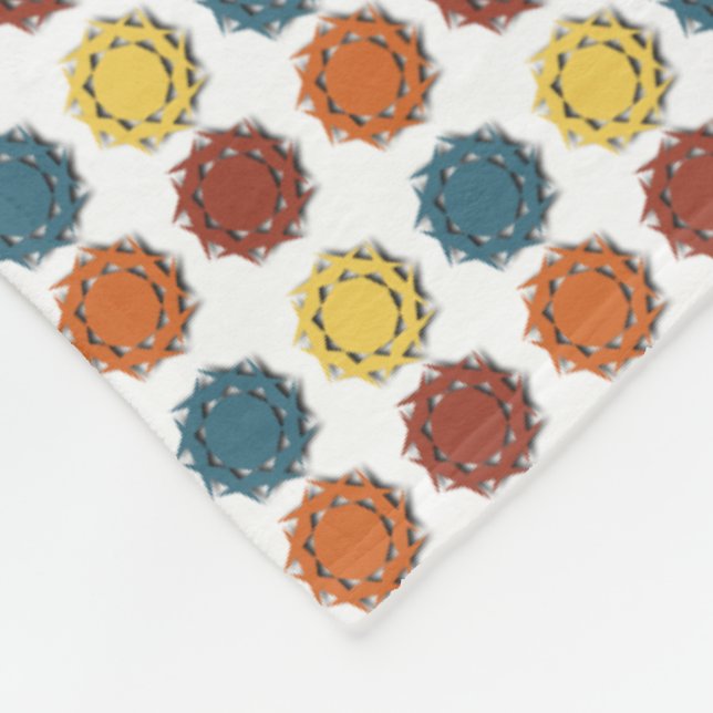 marokkanisch Inspiriertes Erdmuster Fleecedecke (Ecke)