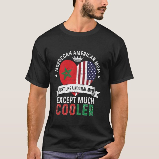 Marokkanisch Mama Mütter Day Mama Marokko Fla T-Shirt (Vorderseite)