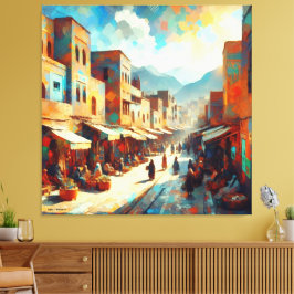 Marokkanisch_Markt_in_Agdz Leinwanddruck
