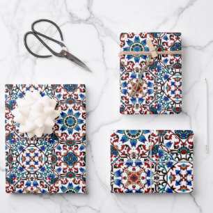 Marokkanisch, mosaik, türkisch, geschenkpapier set
