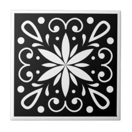 Marokkanisch-Schwarz-Weiß Fliese