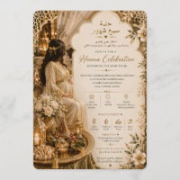 Marokkanische 7-Monate-Henna-Feier-Einladung