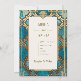 Marokkanische Art Deco Hochzeitseinladung Einladung