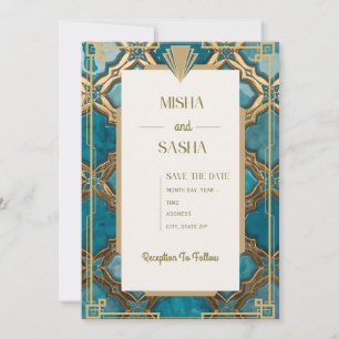Marokkanische Art Deco Hochzeitseinladung Einladung