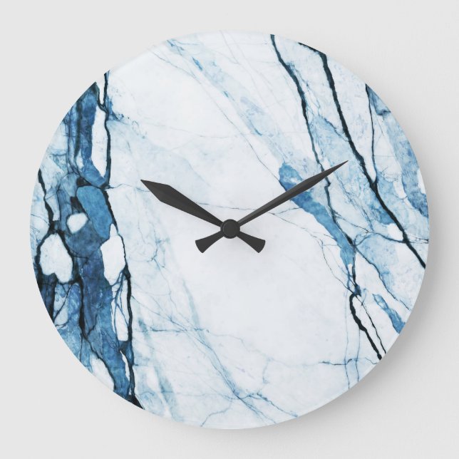 Marokkanische Blues Große Wanduhr (Vorderseite)
