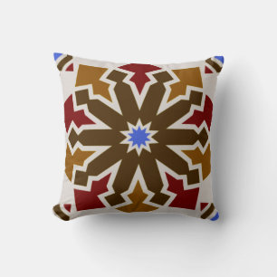 marokkanische Blume Mosaik Tile Arabische Geometri Kissen