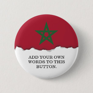 Marokkanische Flagge Button