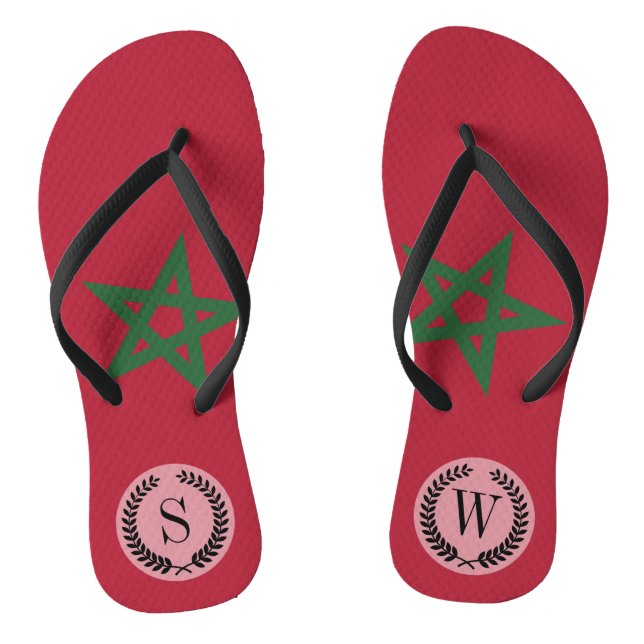 Marokkanische Flagge Flip Flops (Fußbett)