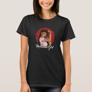 Marokkanische Flagge Marokkanisches Mädchen T-Shirt