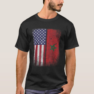 Marokkanische Flagge Marokko Amerika Geschenk T-Shirt