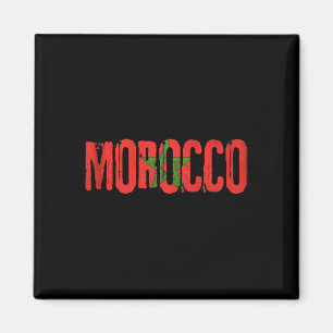 Marokkanische Flagge Marokko Fußballtrikot für Män Magnet