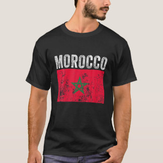 Marokkanische Flagge Marokkos marokkanische Fußbal T-Shirt