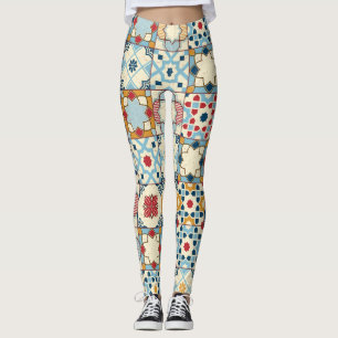 Marokkanische Fliesen, farbenfrohes nahtloses Must Leggings