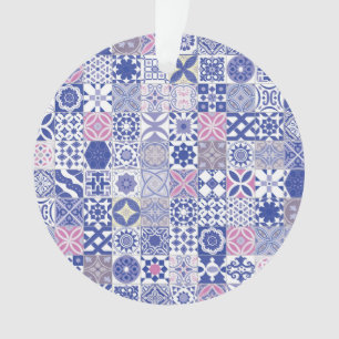 marokkanische Fliesen - lila und rosa Ornament