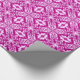 Marokkanische Fliesen - Magenta und Rosa Geschenkpapier