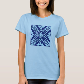 marokkanische Fliesen - Marine und hellblau T-Shirt