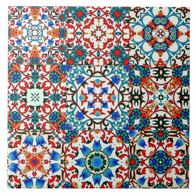 Marokkanische Fliesen, Mosaik, bunte Kunst Fliese (Vorderseite)