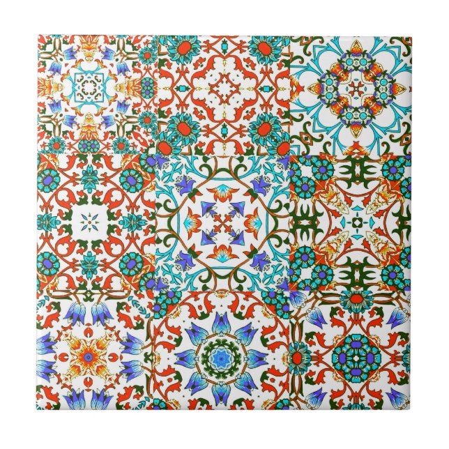 Marokkanische Fliesen, Mosaik, bunte Kunst Fliese (Vorderseite)