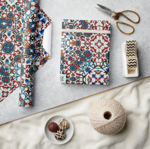 Marokkanische Fliesen, Mosaik, bunte Kunst Geschenkpapier