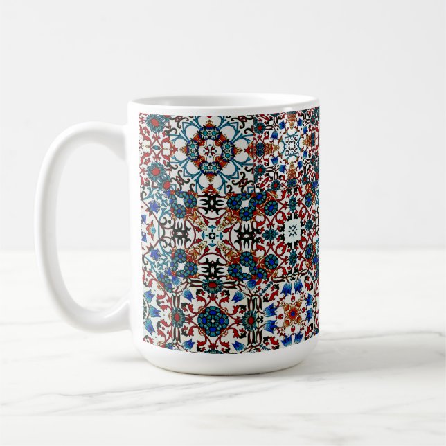 Marokkanische Fliesen, Mosaik, bunte Kunst Kaffeetasse (Links)