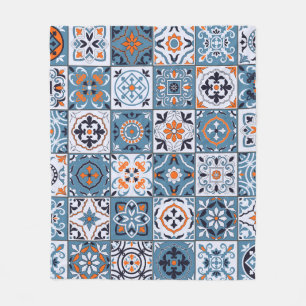 marokkanische Fliesen: Vintage Nahtlose Eleganz Fleecedecke