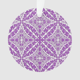 marokkanische Fliesen - violett und weiß Ornament