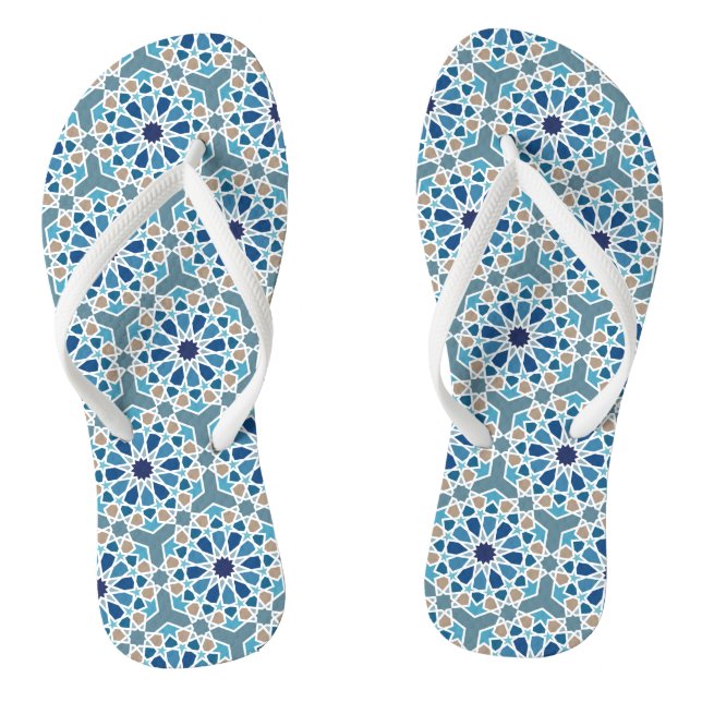 Marokkanische Fliesenmotiv Flip Flops (Fußbett)