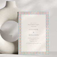 Marokkanische Fliesenrand Teal Orange Verlobungsfe