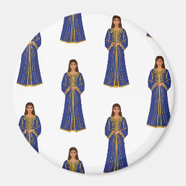 Marokkanische Frau im Caftan Pattern Magnet