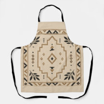 Marokkanische geometrische Boho-Beige-Schürze