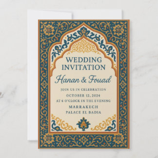 Marokkanische Hochzeitseinladungsvorlage – Elegant Einladung