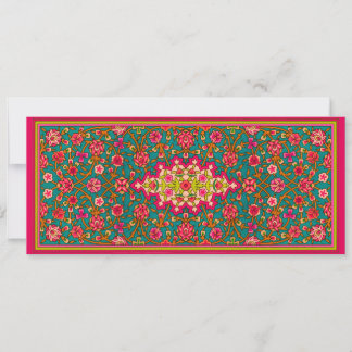 Marokkanische Hochzeitsfeier in Rosa und Aqua Einladung