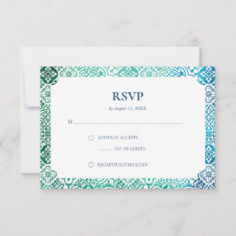 Marokkanische Kachel Muster Antwortkarte RSVP Karte