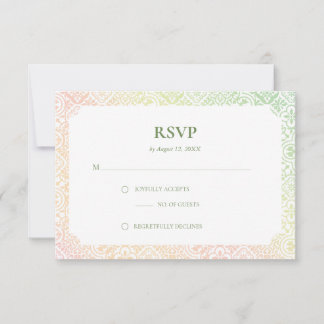 Marokkanische Kachel Muster Antwortkarte RSVP Karte