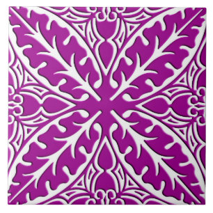 marokkanische Kacheln - Amethyste lila und weiß