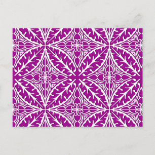 marokkanische Kacheln - Amethyste lila und weiß Postkarte