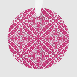 marokkanische Kacheln - magenta und weiß Ornament