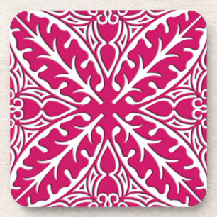 marokkanische Kacheln - magenta und weiß Untersetzer