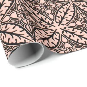 marokkanische Kacheln - rosa und schwarz Geschenkpapier