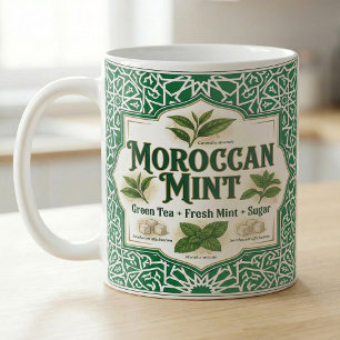 Marokkanische Minztee-Botanik-Rezept Kaffeetasse