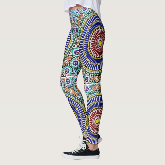 Marokkanische Mosaik Print Leggings (Links)