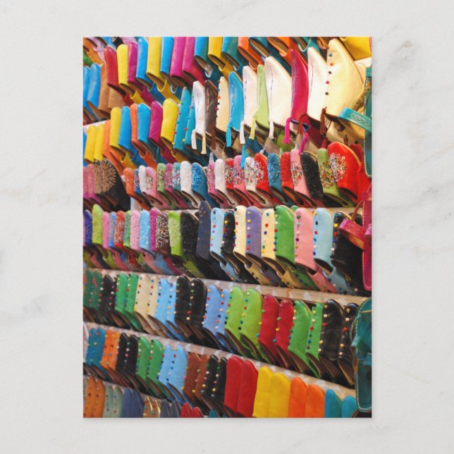 marokkanische Schuhe Postkarte (Vorderseite)
