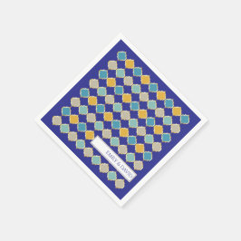 Marokkanische Tile Royal Blue Golden Wedding Serviette