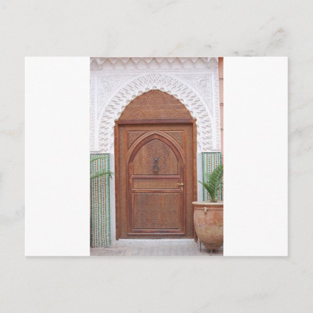 marokkanische Tür Postkarte (Vorderseite)