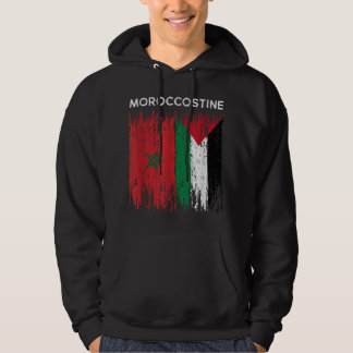 Marokkanische und palästinensische Flagge Marokko  Hoodie