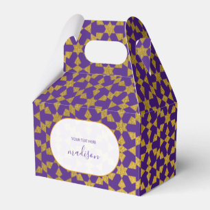 Marokkanische violette und goldene Party Geschenkschachtel