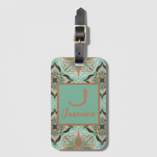 Marokkanische Wasserfarbe Vintage Blüte Personalis Gepäckanhänger