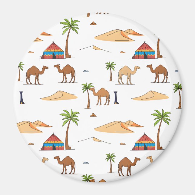 marokkanische WüstenCamels Magnet (Vorne)