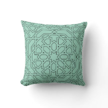 Marokkanische Zelij geometrische Muster Sage Green